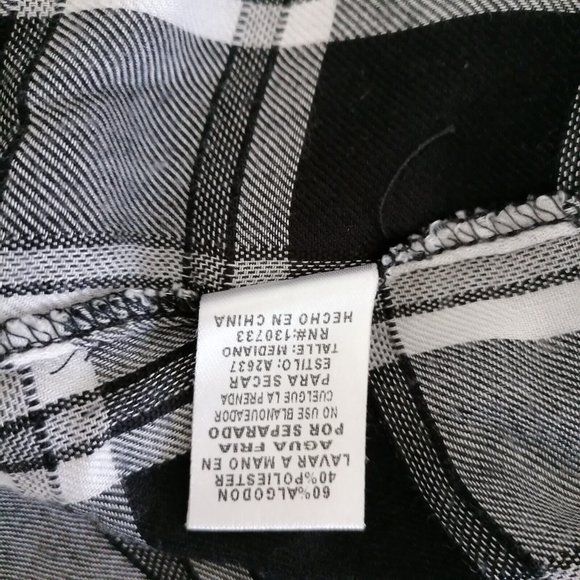 Umgee USA Womens Black & White Sleeveless Fringed Checked Cardigan Vest Size M - Picture 6 of 7